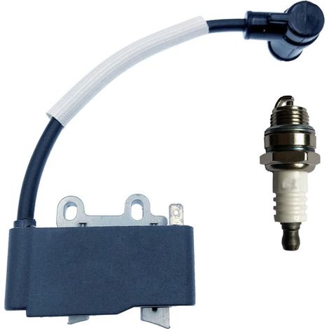 Bobine d'allumage haute tension compatible avec Echo TC-210, A411000220, A41100022, incluant bougie d'allumage (1/2)