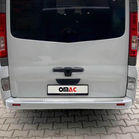Protection Seuil de Pare-Chocs Arrière pour Renault Trafic 2001 à 2014, Couverture de Seuil de Coffre, Bande Seuil de Chargement, Style élégant, en Acier INOX Chromé Brossé