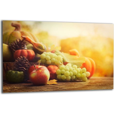 PLAQUE DE PROTECTION EN VERRE POUR CUISINIÈRE 80x52 FRUIT (1/5)