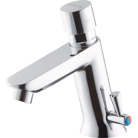 Deante Rubinetto da lavabo cromato con funzione temporale ecologica