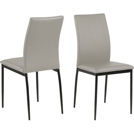 Des Esszimmerstuhl taupe.