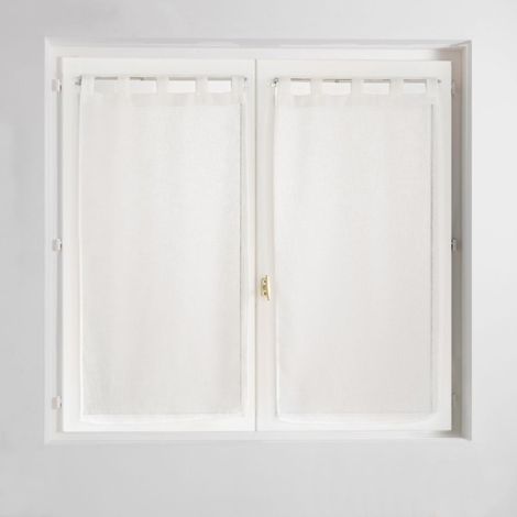 Paire de Voilages à Passants "Carlin" 60x120cm Naturel (1/4)