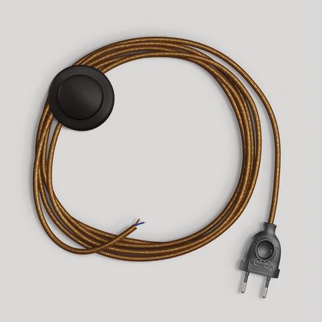 creative cables -  Cablaggio per lampada con cavo rame lucido e glitterato 3 m