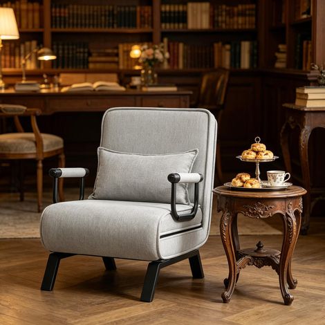 Fauteuil TV extensible avec dossier réglable,canapé-lit,fauteuil élégant,fauteuil convertible (uniquement avec fauteuil couchette) (1/5)