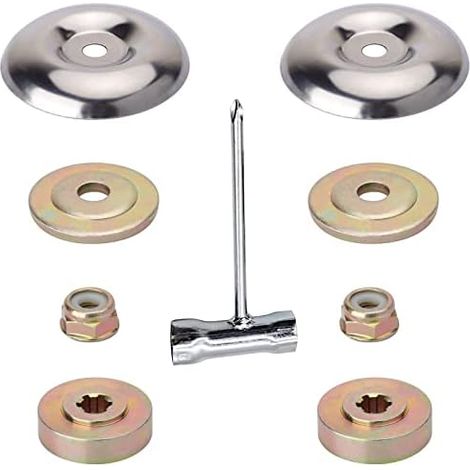 9 Pièces Kit Ecrou Tete Debroussailleuse, Fixation écrou Lame Boîte, Débroussailleuse en Métal Accessoires, De D'écrou Gearbo Métal, pour Tondeuse à Gazon A - (1/5)