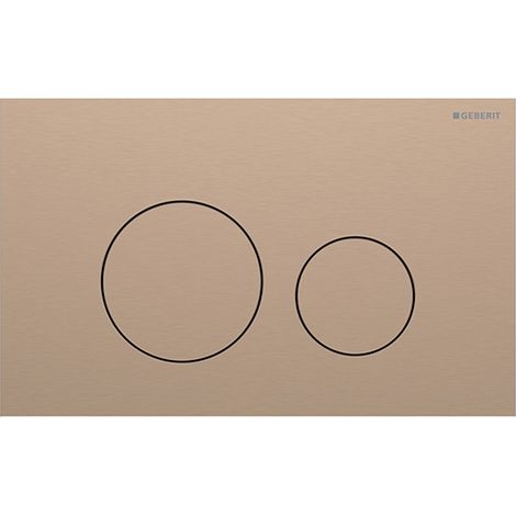 Placca Geberit Sigma40 Round Acciaio Inox / Oro Rosso Spazzolato Doppio Tasto  115.628.QB.1 Oro Rosso