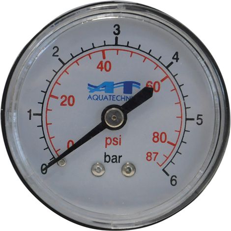 1PZ MANOMETRO PER ELETTROPOMPA attacco inferiore - max 6 bar