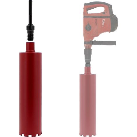 Diamantbohrkrone Ø 116 mm mit Adapter für Bohrmaschine und SDS-max-Bohrhammer
