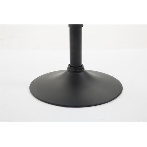CLP – Lot de 2 tabourets de bar Braga – Hauteur d'assise réglable 63-83 cm – Tissu noir – Pieds en métal trompette – Siège pivotant 360° (1/7)