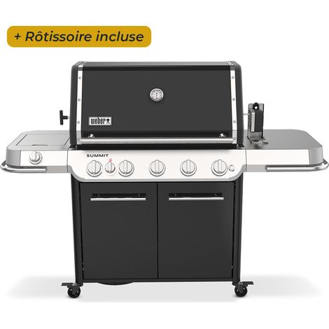 Weber – Barbecue à gaz Summit FS38 E – Surface de cuisson 91 x 49 cm en inox – 5 brûleurs PUREBLU™ 19 kW – Brûleur infrarouge jusqu'à 815°C (1/5)