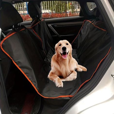 Housse de protection voiture pour chien 145 × 122 cm – Couverture de banquette arrière imperméable – Protection siège et coffre pour transport d'animaux (1/5)