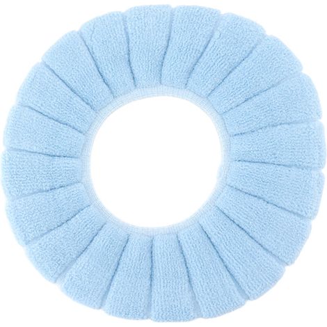 Housse de siège de toilette lavable – Bleue – Coussin de WC chaud et confortable, usage universel (1/5)