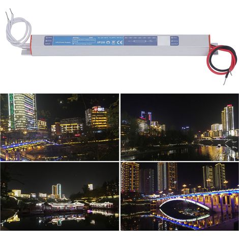 Alimentation LED intérieure 180-250 V CA 20 W, boîtier en aluminium miniature spécial pour bande longue, alimentation à tension constante 12 V pour boîtes lumineuses. (1/5)