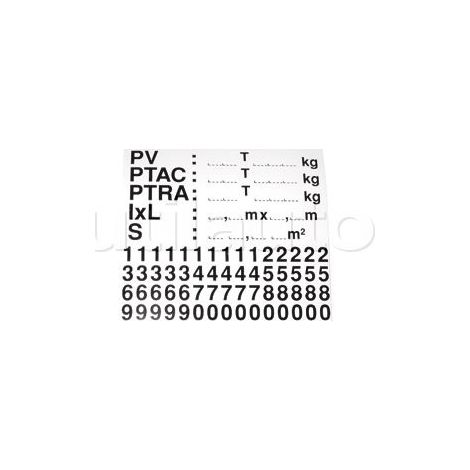 CPC - Plaque de tare - 370097 - Ce produit de marque CPC est neuf.