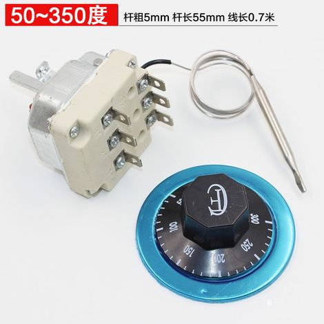Thermostat 380V, commutateur de contrôle de température rotatif 30-110°C, 50-300°C, thermostat triphasé.