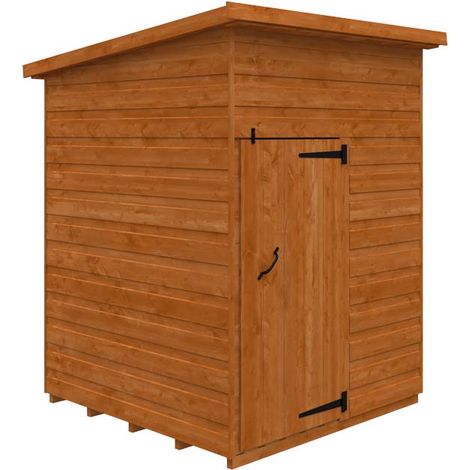 4x4 Animal House 12mm Shed - L115 x W115 x H157.5 cm - Solid Wood/Softwood/Pine - Burnt Orange