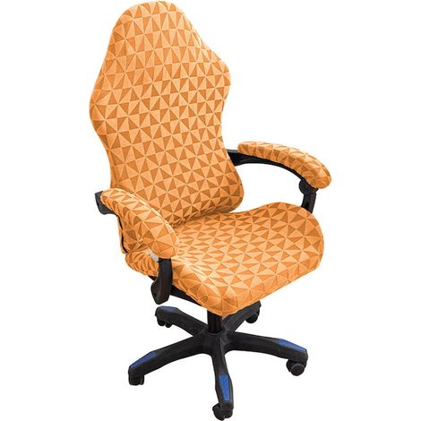 Housse de chaise gaming antidérapante et lavable, orange, lot (1/5)