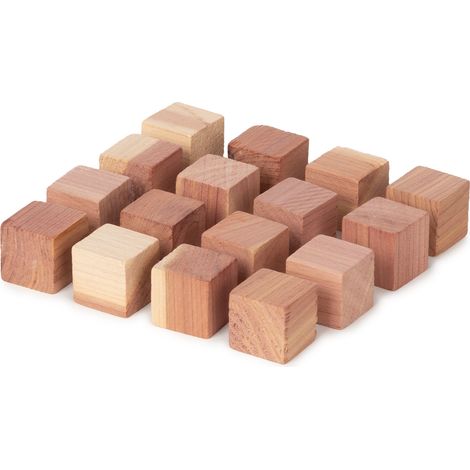 Compactor 16 Cubetti in Cedro Antitarme Per Cassetti, Legno in Cedro Naturale, 2 x 2 x 2 cm, CED023 (1/5)