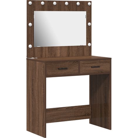 Coiffeuse,Table de maquillage Chêne marron 78.5 x 41 x 135 cm Bois d'ingénierie CFW328943 (1/5)