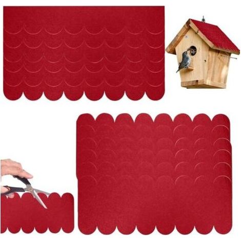 Accessoire, Imperméable - Lot de 20 Bardeaux de Toiture Auto-adhésifs en Feutre Bitumé pour Nichoir Oiseaux Exterieur (1/4)
