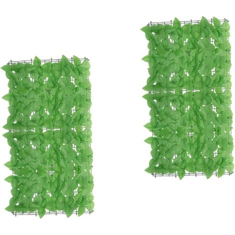 2pièces Mur Végétal Artificiel De Scindapsus Aureus Clôture Décorative pour Balcon Et Jardin Écran De Verdure Imité pour Aménagement Extérieur (1/5)