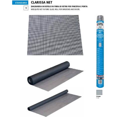 RICAMBIO ZANZARIERA 120XH250CM GRIGIA IN FIBRA