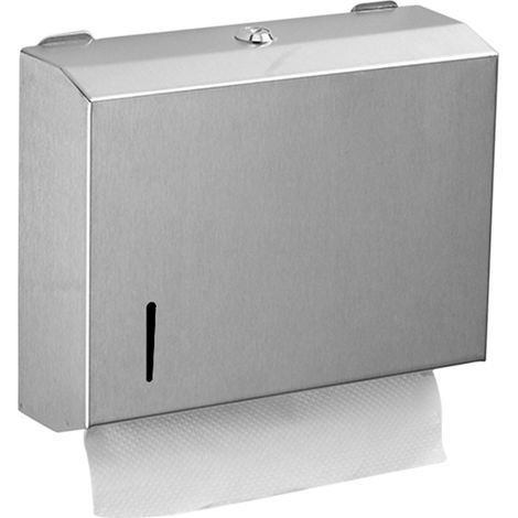 Distributeur de papier essuie-main mural en acier inoxydable 201 fixation par perçage pour rouleau toilette cuisine salle de bain avec 2 clés (1/2)