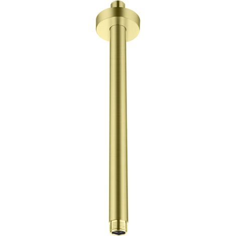 Brausearm Wandarm Duschkopfarm Deckenanschluss Gold gebürstet 1/2" 30 cm (1/2)