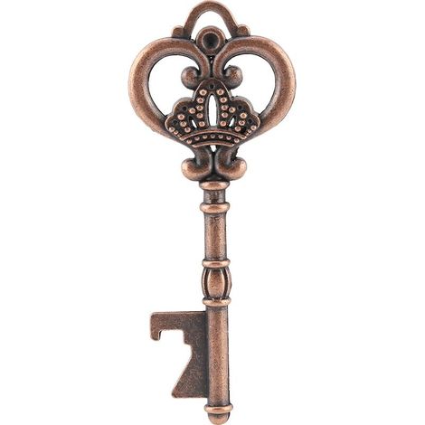 Schlüsselförmiger Flaschenöffner mit Anhänger und Schnur, ideales Geschenk für Hochzeitsgäste (nur 20 Flaschenöffner erhältlich). (1/5)