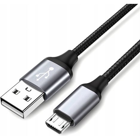 USB - microUSB 2.0-KABEL, VERSTÄRKT, LANGLEBIG, LANG, 2 m, GEFLOCHTEN (1/4)
