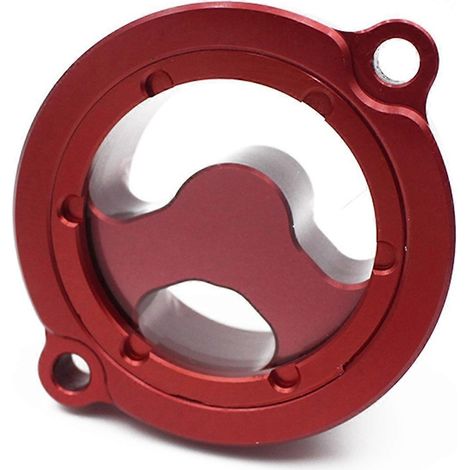 For KLR 650 1987-2022 Motorcycle Oil Filter Cover Cap Red-- (1/5)
