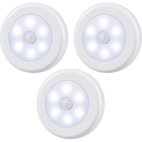 Éclairage à détecteur de mouvement Veilleuse à LED à piles Éclairage de marche Éclairage de placard d'escalier Éclairage sous le- blanche (1/5)