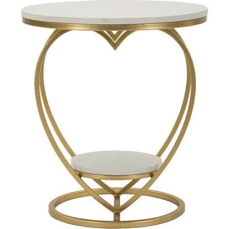 MESA CORAZÓN DORADO CM Ø 40X45,5