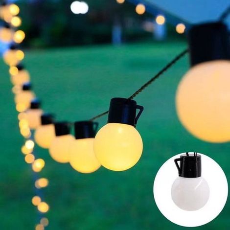 Guirlande lumineuse solaire d'extérieur - Guirlande lumineuse - Guirlande lumineuse étanche - Décoration extérieure - Noir (1/5)