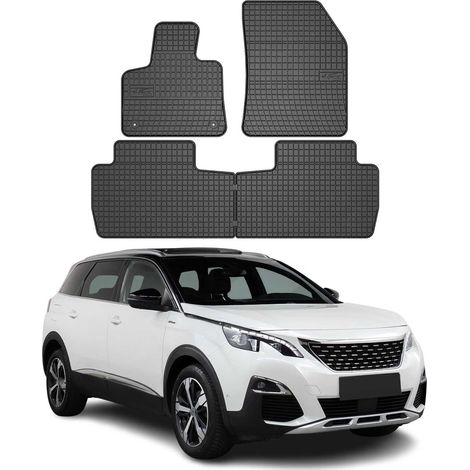OMAC Tapis de Sol Compatible avec Peugeot 5008 2017-2022 Caoutchouc Noir (1/5)