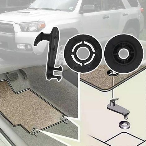 1 jeu de fixations pour tapis de sol Toyota 4Runner, Avalon, Camry, Corolla, Highlander et Land Cruiser (crochet de fixation inclus) (1/5)