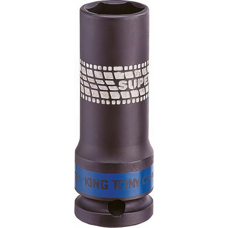 Douille à choc longue King Tony, à paroi mince, 1/2" (17 mm x 80 mm), 6 angles pour jantes en alliage (1/2)