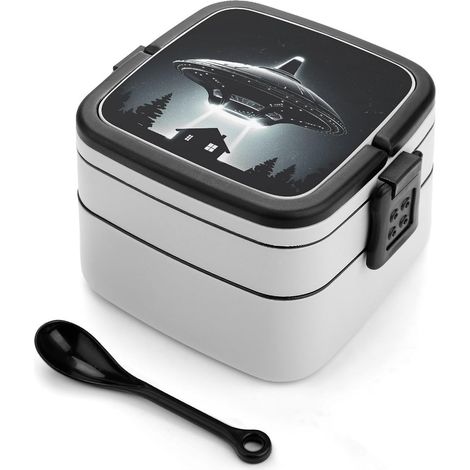 Boîte à bento - lunch double compartiment avec cuillère et (1/5)