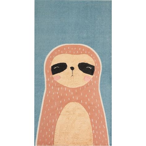 Kinderteppich ISAK Blau 80 x 150 cm Baumwolle