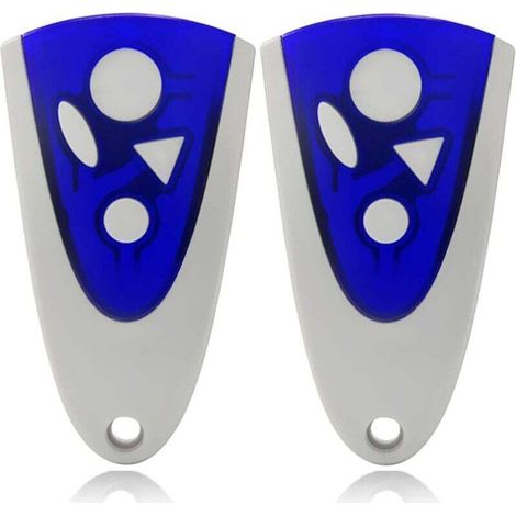 UlisemLot de 2 télécommandes pour porte de garage Novoferm Novotron 502 MAX43-2 Novotron 512 MIX43-2 433.92 MHz - Lot de 2 émetteurs portatifs universels - 433 MHz (1/4)