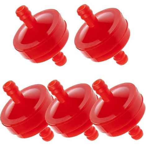 Filtres à carburant en ligne de rechange pour pompe à carburant de moteur de tondeuse compatibles avec les accessoires de tondeuse à gazon rouges 394358 (5 pièces) (1/5)