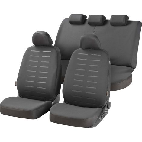 Housse de siège auto Twill gris-noir