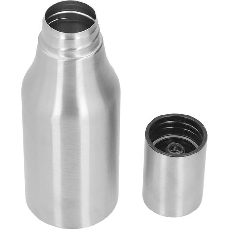 500-ml-Ölflasche, Essig- und Saucenspender im europäischen Stil, Staubschutzkappe aus naturfarbenem Edelstahl (1/5)