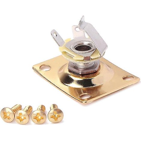 Prise jack de guitare Golden Guitar Endpin compatible avec prise jack de guitare et vis (1/5)