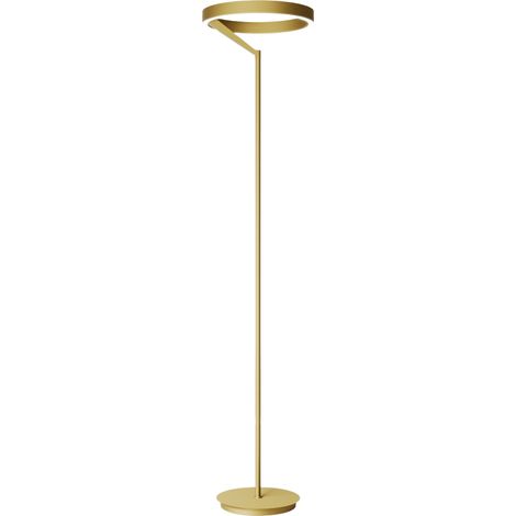 Criseide Pt Lampadaire Led 40W 2000Lm 3000K Dimmable Avec Pédale En Aluminium Or Brossé - Gealuce (1/3)