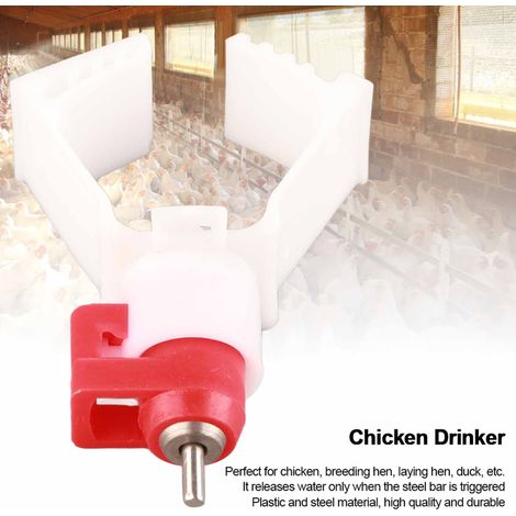 20 Pièces Abreuvoir Automatique pour Volailles, Bec à Tuyau Carré, Accessoires de Ferme pour Poulets (1/5)