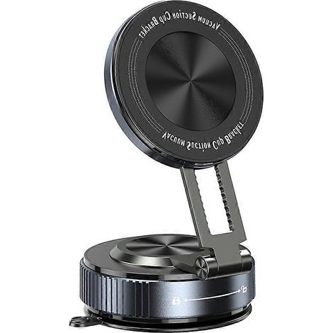 Support magnétique à ventouse pour téléphone de voiture, fixation réglable à 360°, noir (1/5)