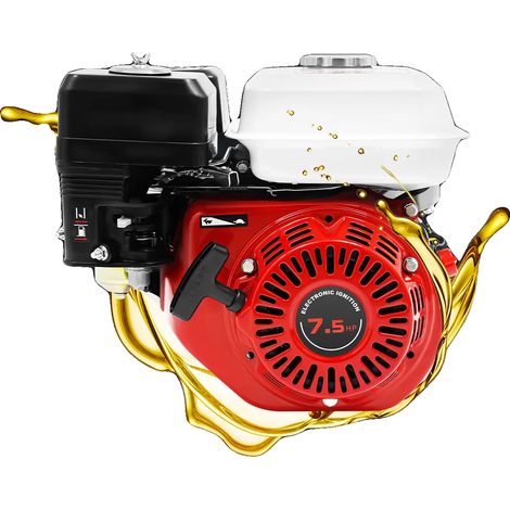Motore a benzina, 7,5 CV, 212 cc, 3600 giri/min, albero motore da 20 mm, raffreddato ad aria (1/5)