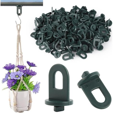 Lot de 100 Clips de Serre Œillets Stables Avec Grande Capacité de Charge Dispositifs de Suspension en Plastique Accessoires pour Rideau de Plantes (1/5)