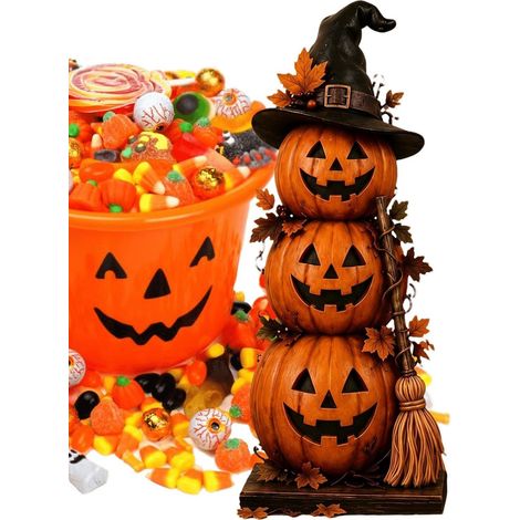 Figurines Halloween Décoration Résine Fantôme et Effrayants Statue Maison Hantée Pour Fête Porte Jardin Fenêtre Table Manteau De Cheminée Étagère Bureau Entrée (1/5)